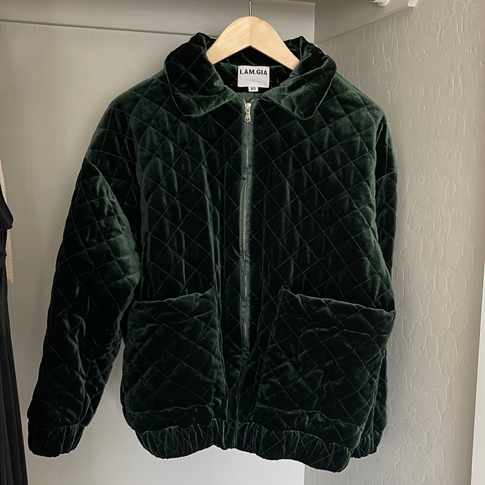 I.AM.GIA Quilted Velvet Jacket